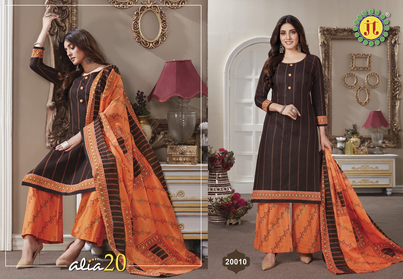 Jt Alia 20 Casual Daily Wear Printed Cotton Dress Material Collection